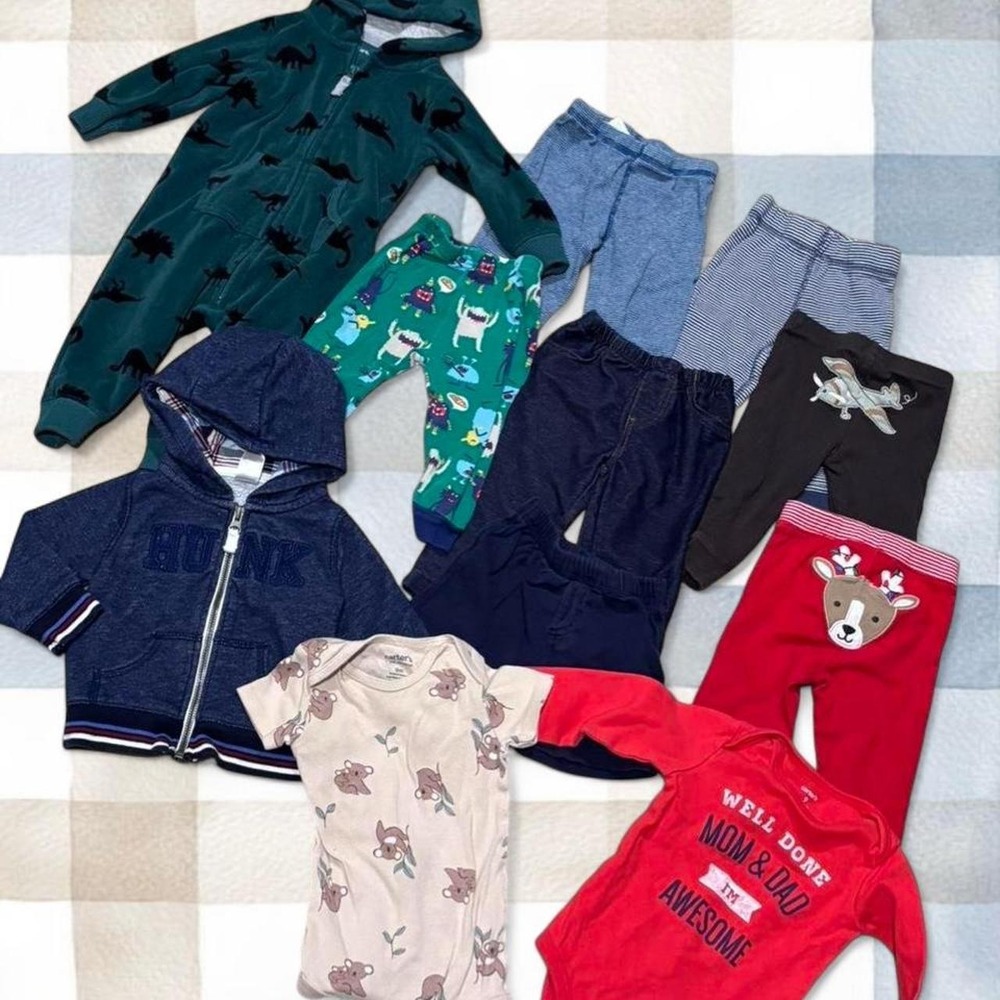 11 piece Baby boy carters bundle size 9m
